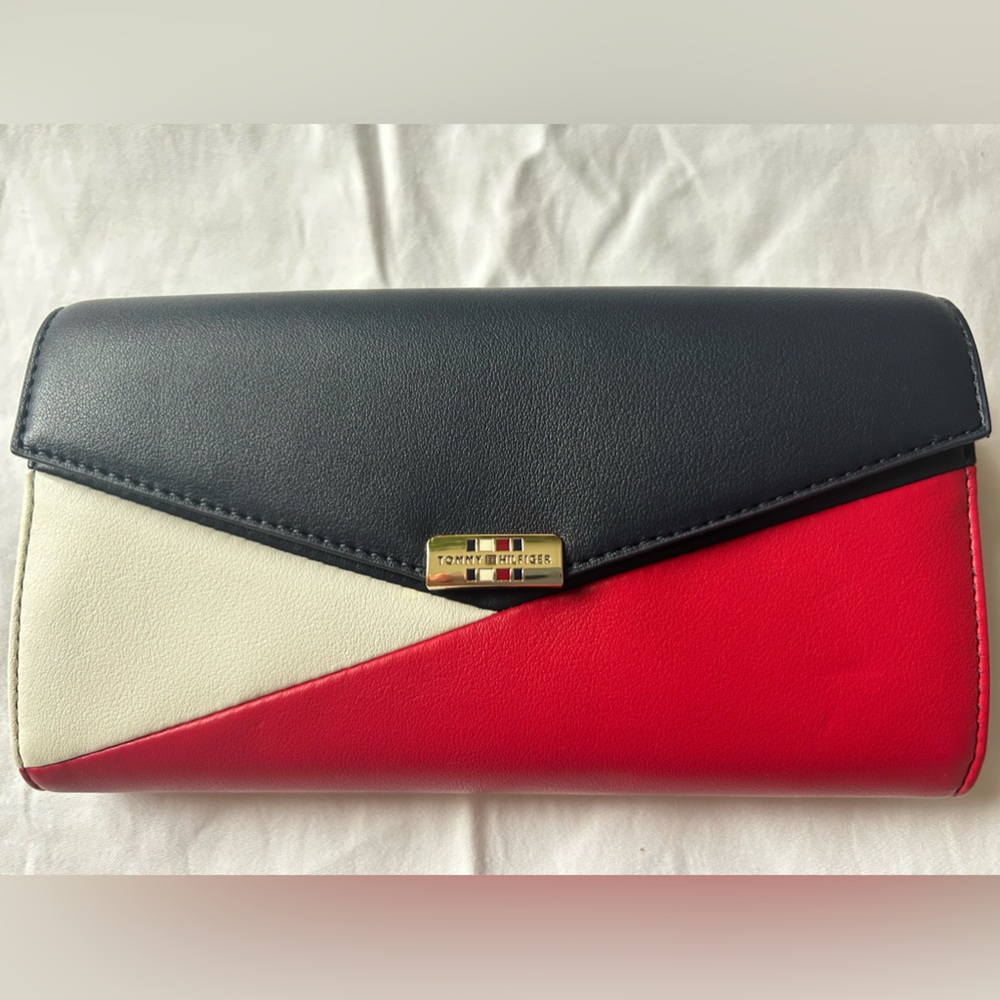 Tommy Hilfiger medium wallet, blue white & red